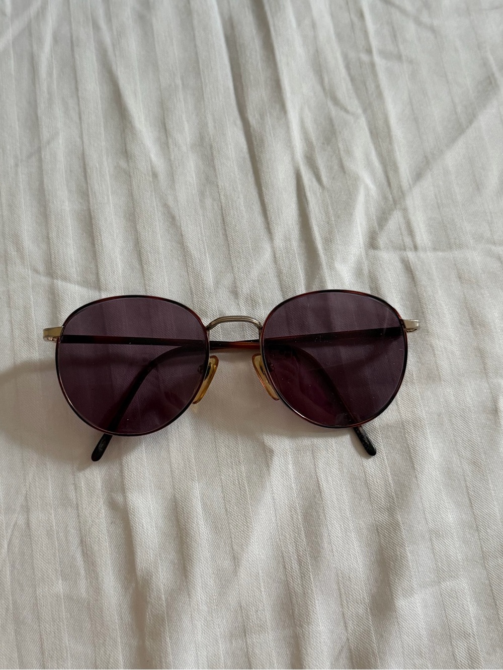 Vintage Round Purple Lens Women's Sunglasses